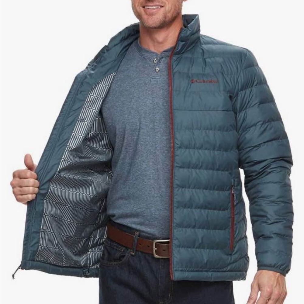 Columbia Mens Oyanta Trail Zip Up Insulated Puffer Jacket Medium Thermal Coil